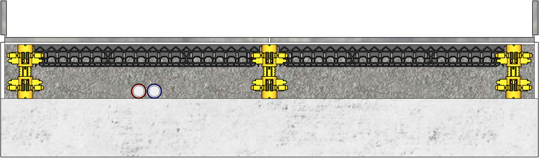 Composition de plancher avec chape isolante carrelable