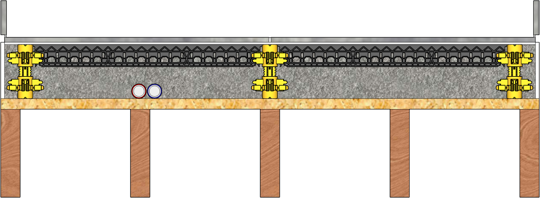 Structure de sol avec chape isolante carrelable