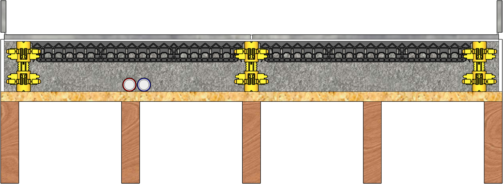 Composition de plancher avec chape isolante carrelable