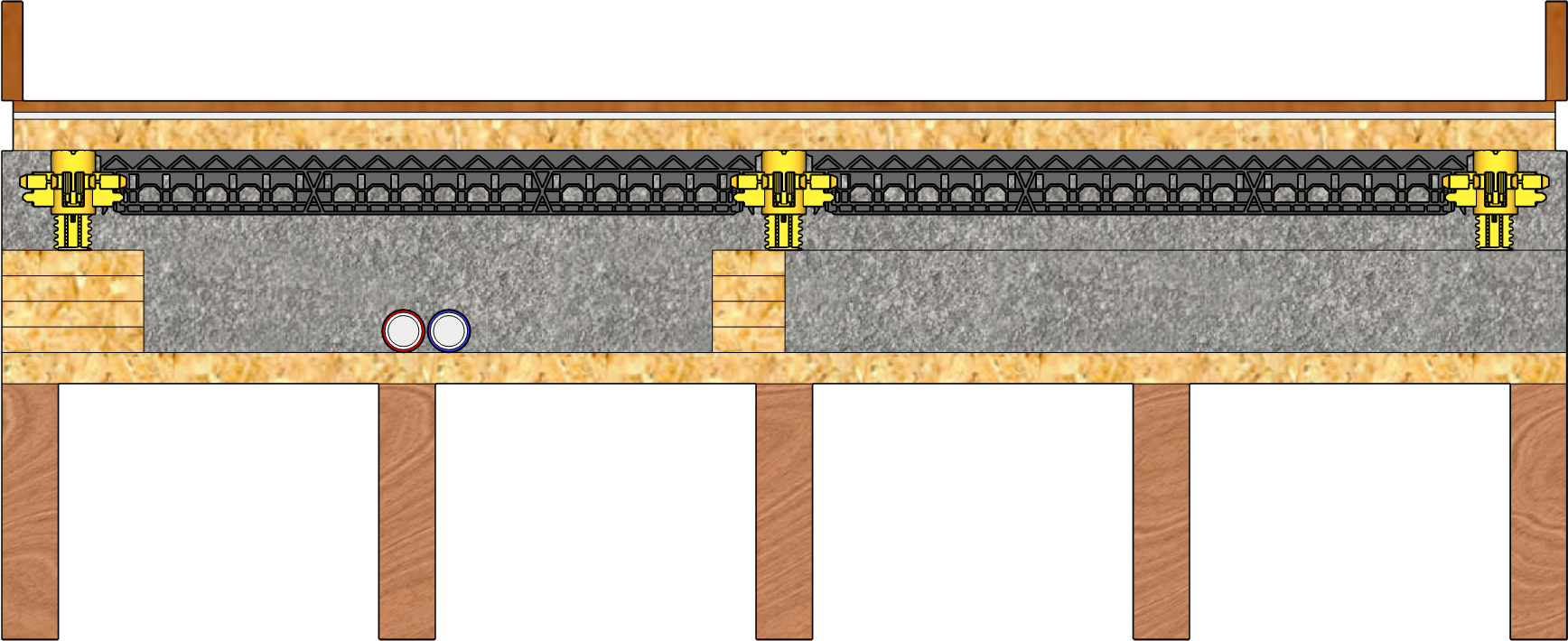 Isolation de la structure du plancher