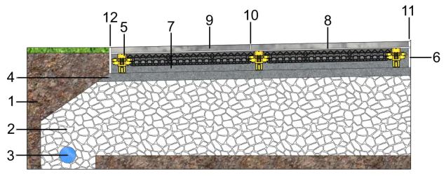 Composition de plancher terrasse drainante 1