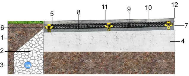 Composition de terrasse drainante 7