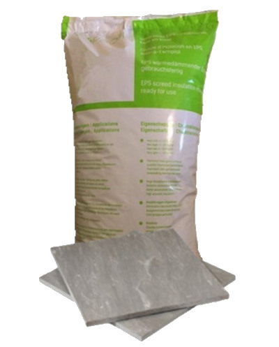 Tileable insulation screed or insulation mortar in bags ready and ready