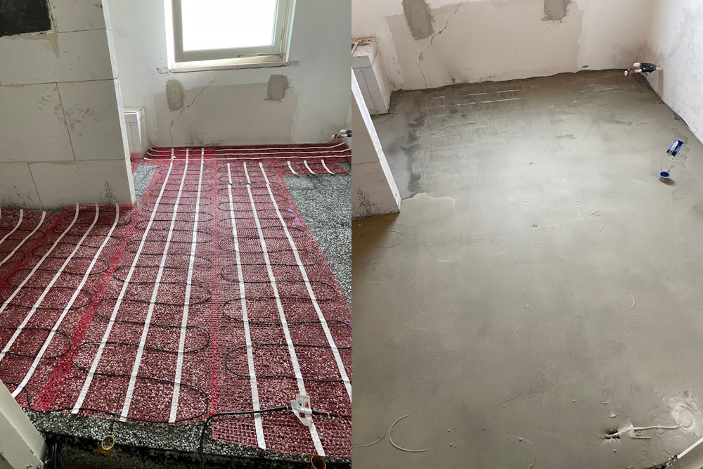 Elektrische vloerverwarming onder tegels