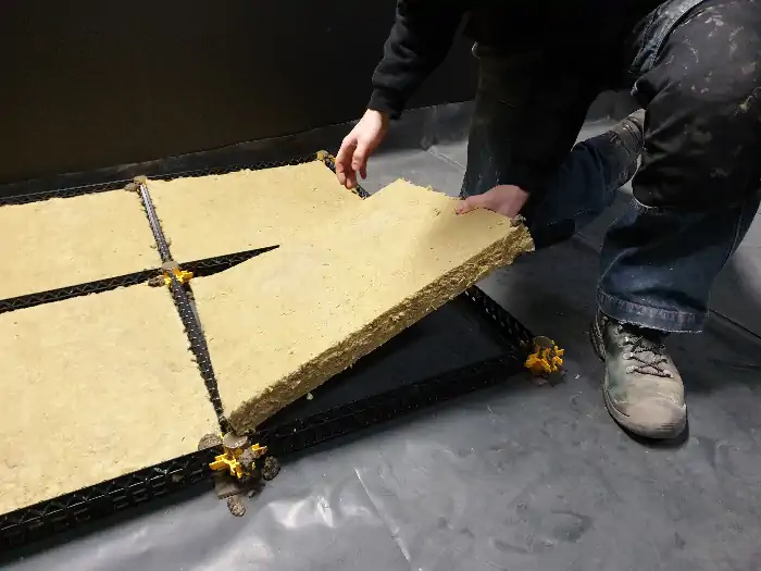 Niet dragende droge vulmiddelen vloeropbouw