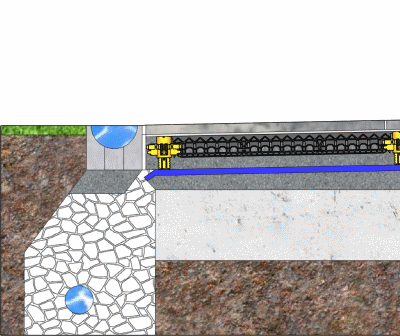 Terrasse avec mortier de drainage 5
