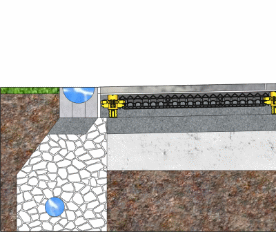 Terrasse avec mortier de drainage 9