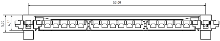 Height of Staenis grid - side view