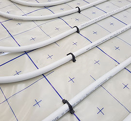 Installation of underfloor heating