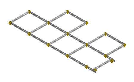 Start placing 2 rows of Staenis grid