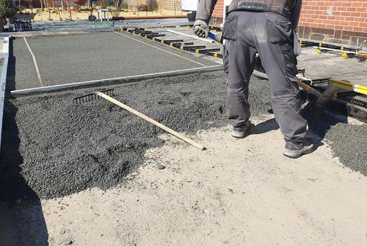 Couche de remblai pour terrasse