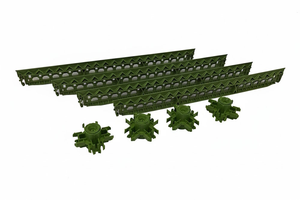 Vezelversterkt nivelleerrooster voor droogvloeren