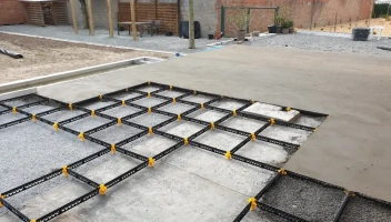 Drainerend terras vloer zonder drainagemat