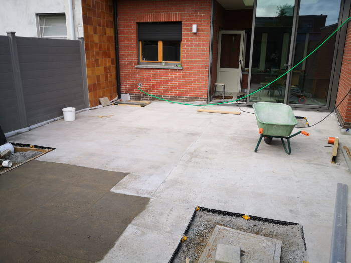 Finishing the terrace part by part