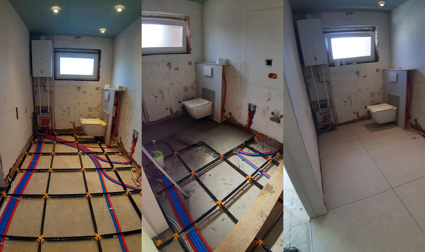 How to install a screed in a bathroom with Staenis