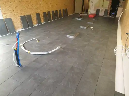 Staenisrooster circulaire droogvloer met cellentbeton van Chapyt en isolatie van Unilin