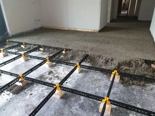 Staenisrooster isolatiechape vloeropbouw in slaapkamer