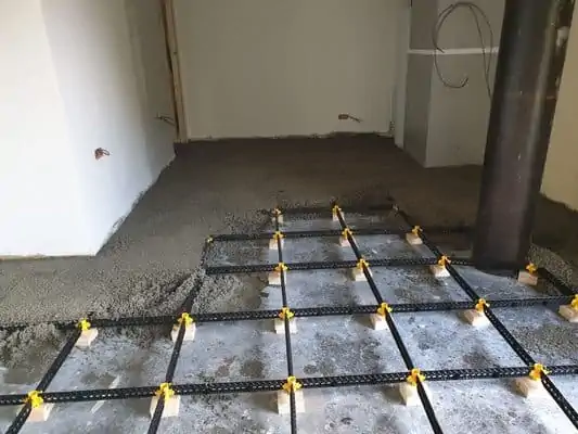 Staenisrooster isolatiechape vloeropbouw in slaapkamer