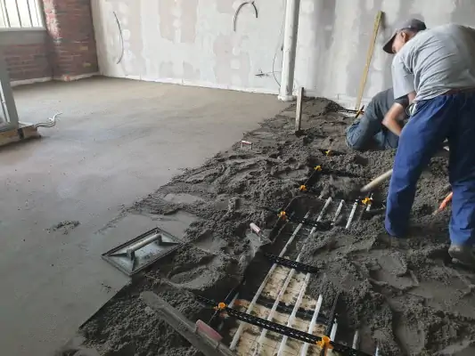 Staenisrooster vloeropbouw in woonruimte