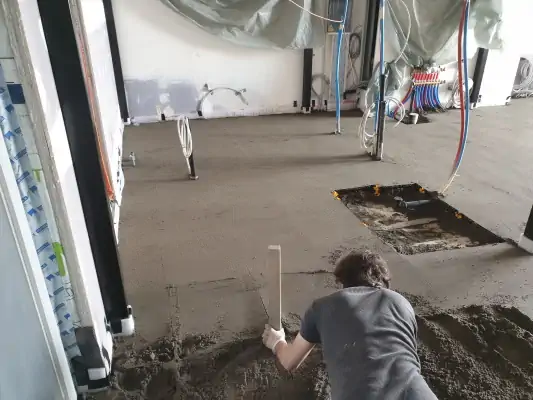 Staenisrooster vloeropbouw in woonruimte