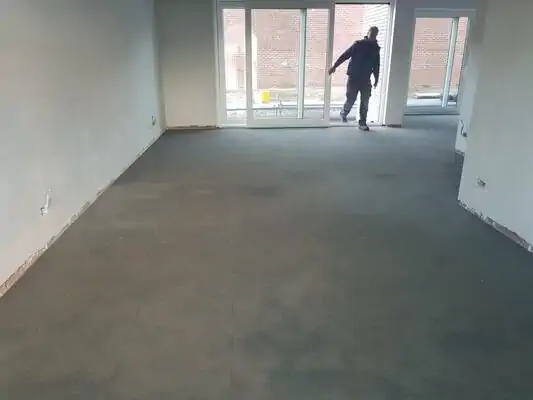 Staenisrooster vloeropbouw in living