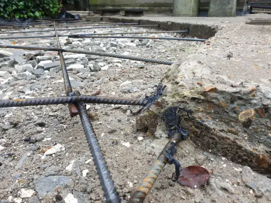 Staenisrooster drainerende terras vloeropbouw op beton ondergrond