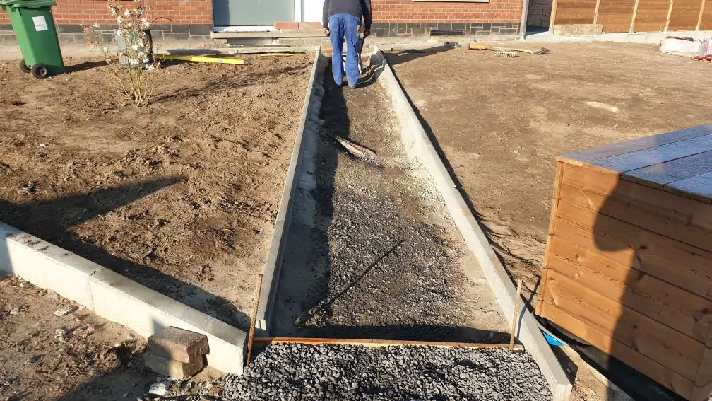 Staenisrooster terras vloeropbouw op volle grond en betonvloer