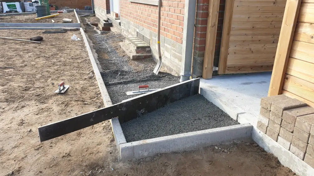 Staenisrooster terras vloeropbouw op volle grond en betonvloer