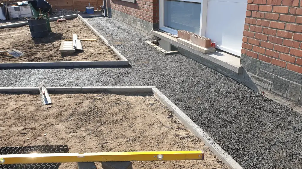 Staenisrooster terras vloeropbouw op volle grond en betonvloer