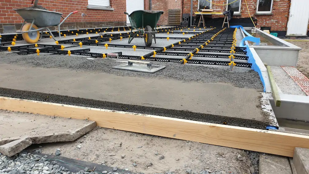 Staenisrooster terras vloeropbouw op volle grond en betonvloer