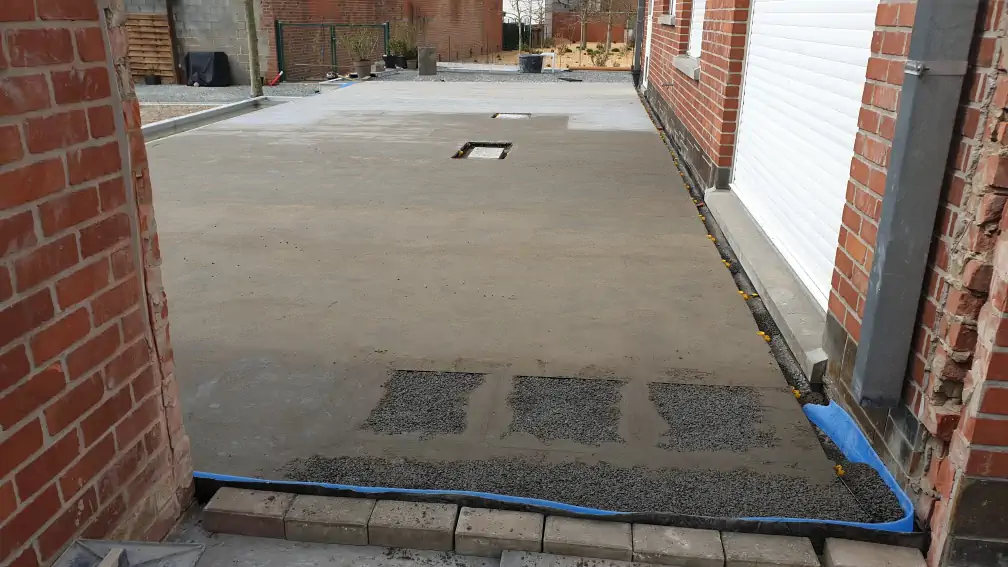 Staenisrooster terras vloeropbouw op volle grond en betonvloer
